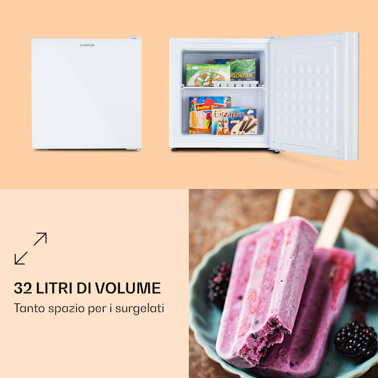 Pluto 32L Freezer 4 stelle 32 litri fino a -18 °C Bianco