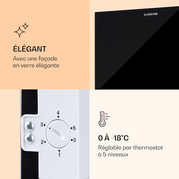 Congélateur Pluto 80L 4 étoiles 80 litres jusqu'à -18 °C Noir