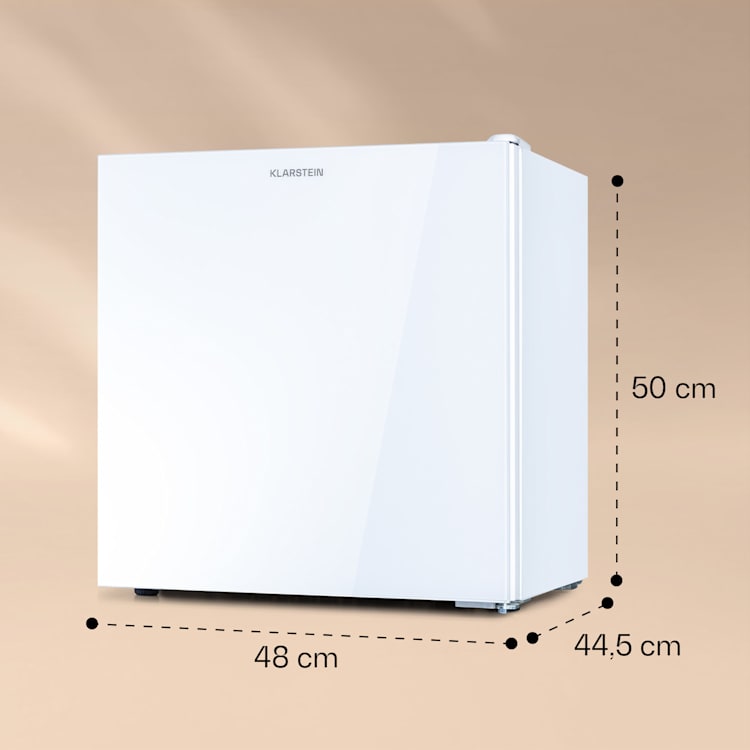 Luminance Frost Mini réfrigérateur 45 l CEE F Compartiment congélateur 1.5 l Porte vitrée Blanc