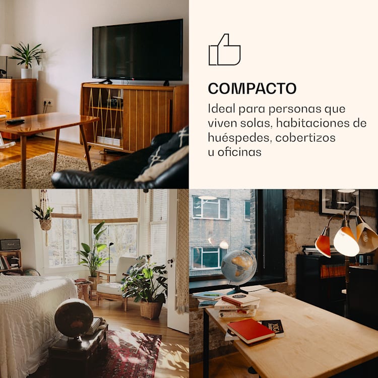 Mini nevera CoolArt 45 litros, clase de eficiencia energética F, compartimiento de congelador 1,5l, puerta de diseño 45 L | multicolor