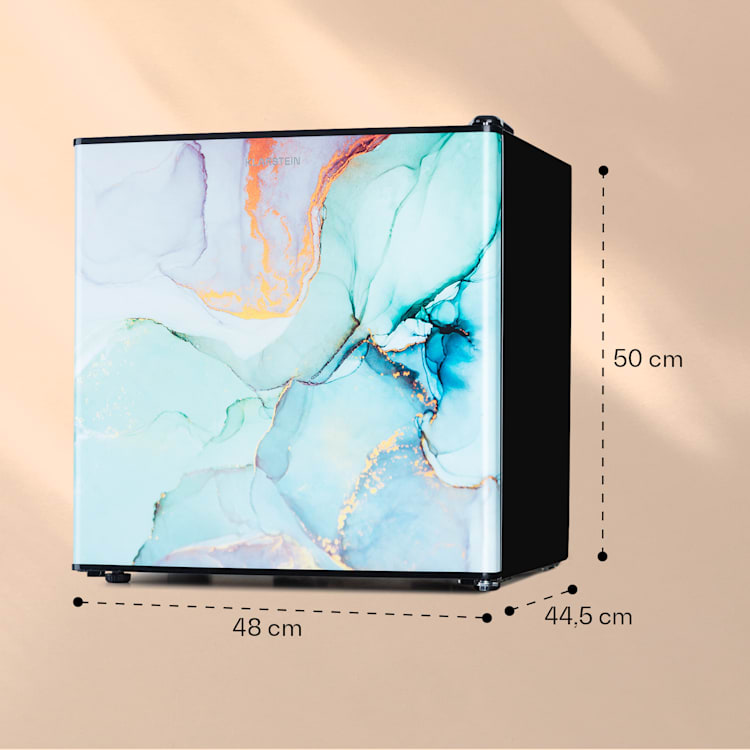 CoolArt, mini chladnička, 45 l, energet. trieda F, mraznička 1,5 l, dizajnové dvierka 45 litrov | viacfarebný