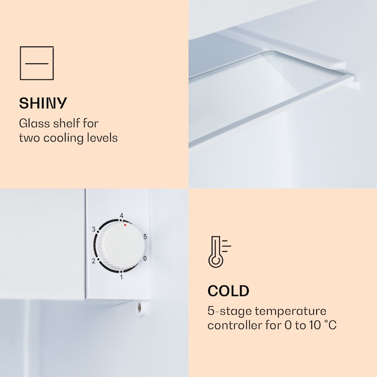 CoolArt 45L Mini-Kühlschrank EEK F Gefrierfach 1,5l Designtür Forest