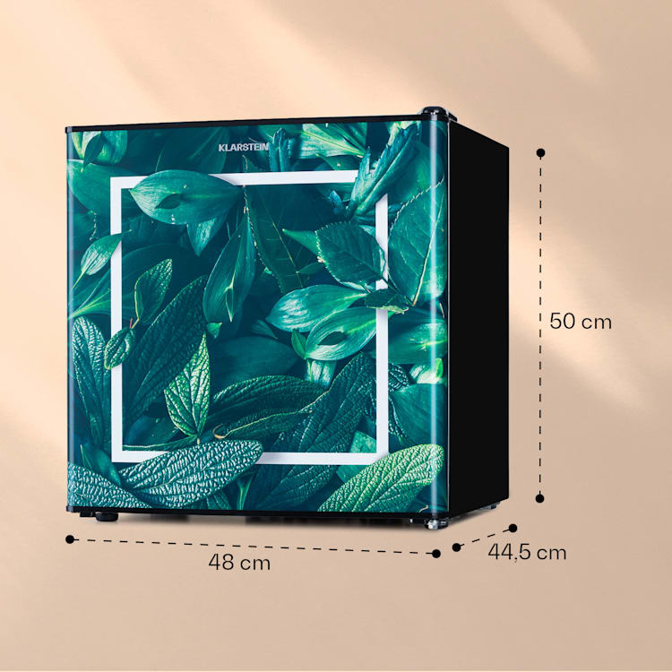CoolArt 45L Mini-Kühlschrank EEK F Gefrierfach 1,5l Designtür Forest