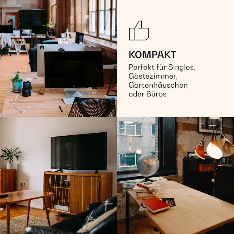 CoolArt 79L Kühl-Gefrier-Kombination EEK F Gefrierfach 9l Designtür Forest