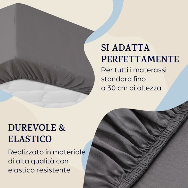 Soft Wonder-Edition, lenzuolo con angoli, 90-100 x 200 cm, microfibra Grigio Scuro