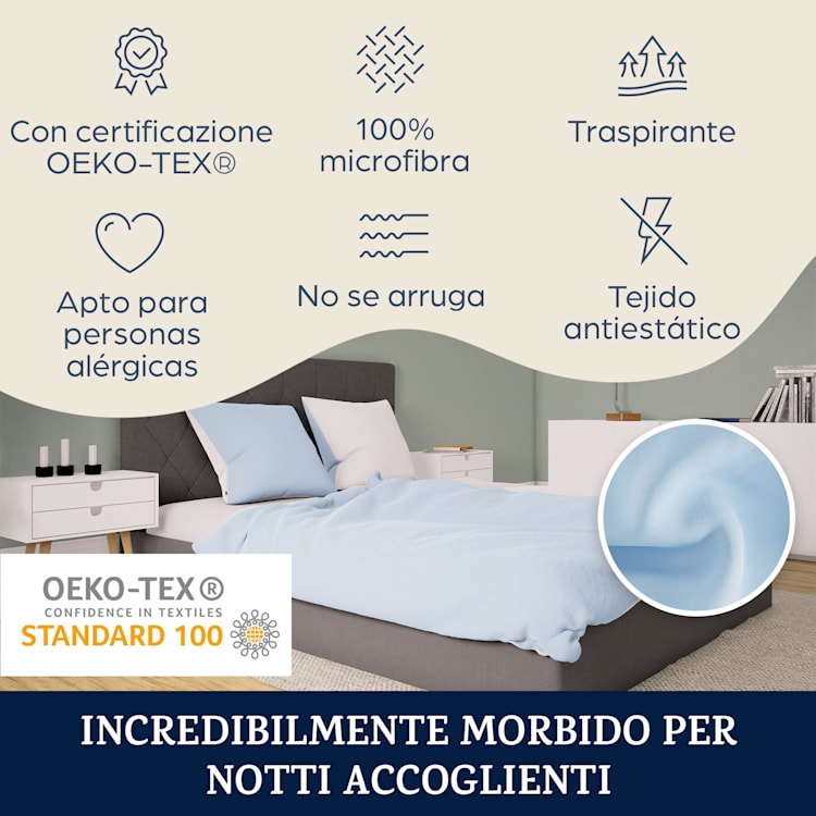 Soft Wonder-Edition, biancheria da letto, 155x200 cm Grigioblu