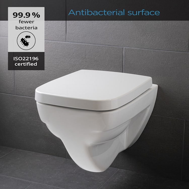 Lamera wc bril hoekige vorm sluit automatisch antibacterieel