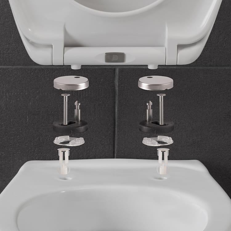 Lamera wc bril hoekige vorm sluit automatisch antibacterieel