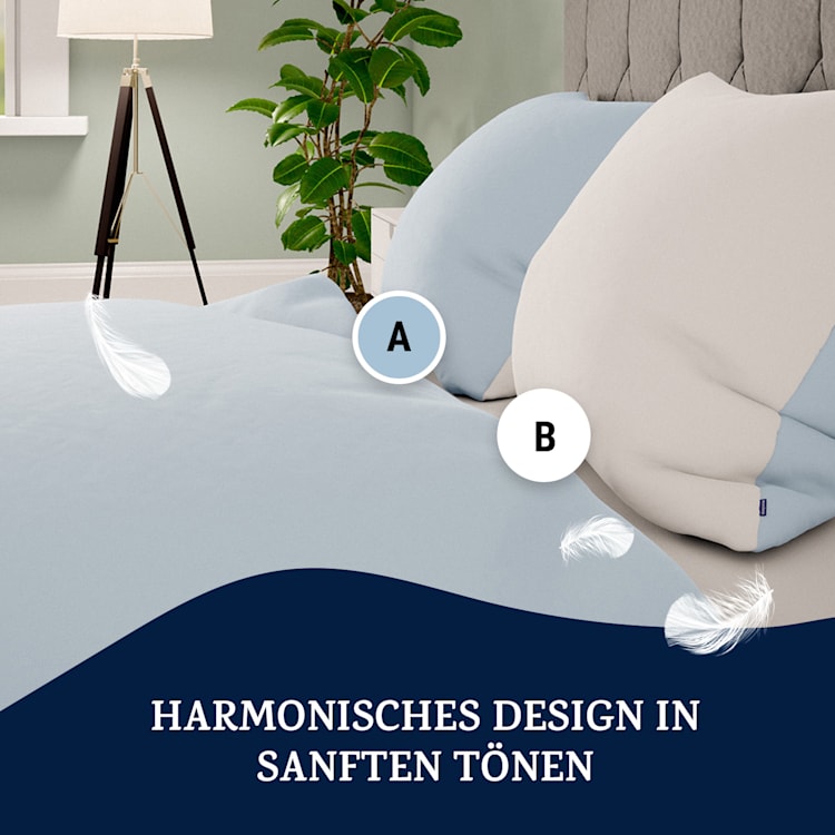 Soft Wonder-Edition Bettwäsche 200x200 cm Blaugrau
