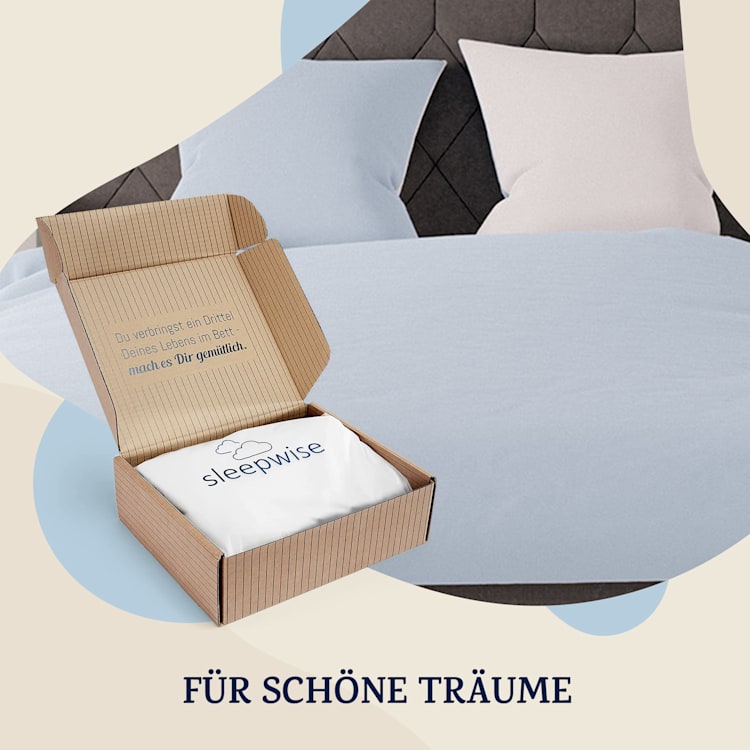 Soft Wonder-Edition Bettwäsche 200x200 cm Blaugrau