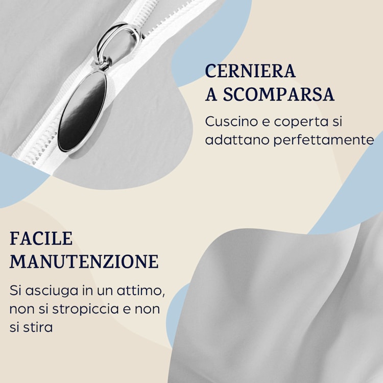Traumwolle, Biancheria da Letto di Flanella, 155x220 cm Grigio Chiaro