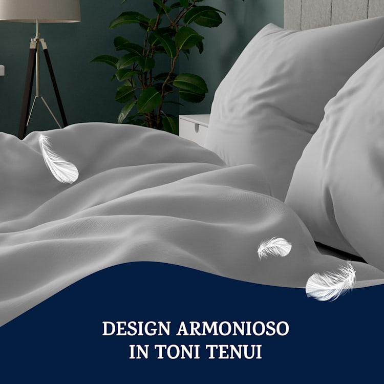 Traumwolle, Biancheria da Letto di Flanella, 155x220 cm Grigio Chiaro