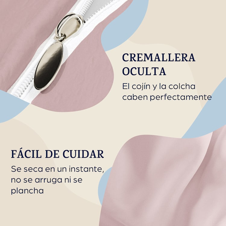 Ropa de cama de felpa Traumwolle 155x220 cm Rosa