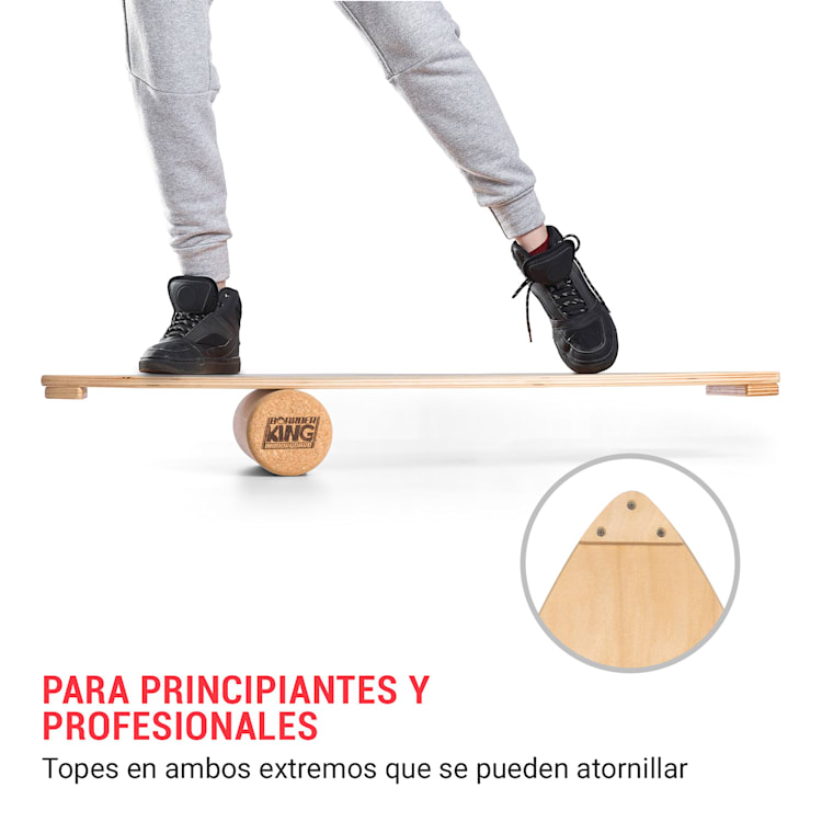 Indoorboard Wave Tabla de equilibro + Esterilla + Rodillo Madera/Corcho Surf