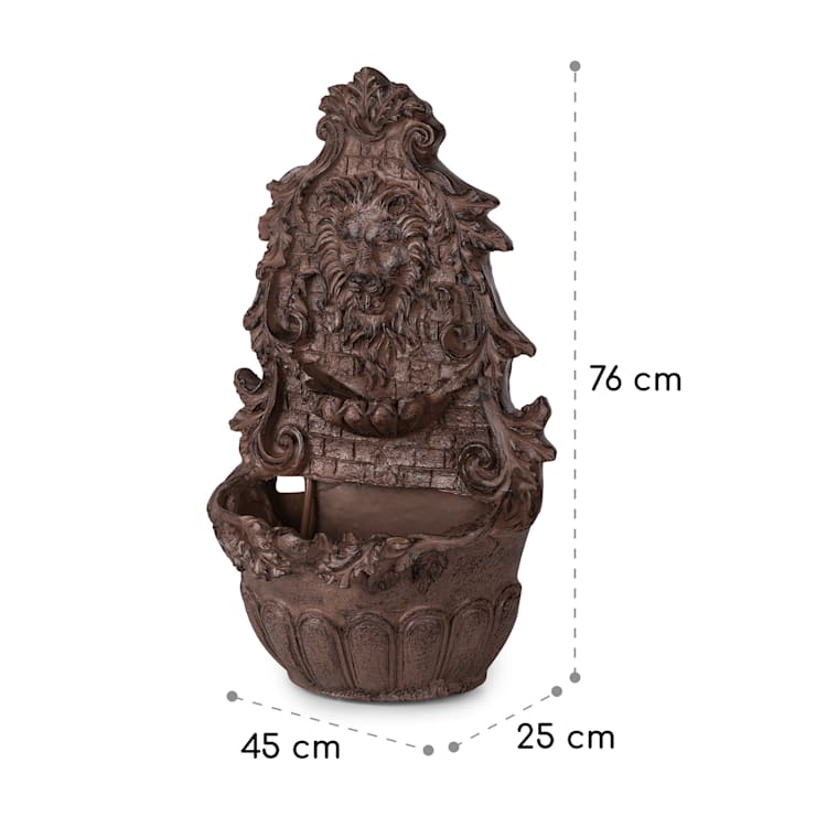 Löwenstein, nástenná fontána, 2 W, solárne čerpadlo, materiál: polyresin, 4 biele LED diódy, 5 m kábel