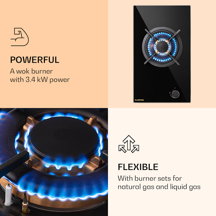 Goldflame, gázfőzőlap, 1 wok tűzhely, üvegkerámia 1