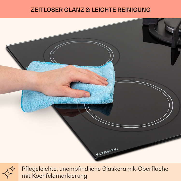 MultiChef 4 Kombi-Gaskochfeld Gas/Glaskeramik 4 Zonen 4