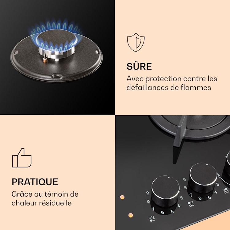 Table de cuisson MultiChef 4 Combi gaz/vitrocéramique 4 zones 4