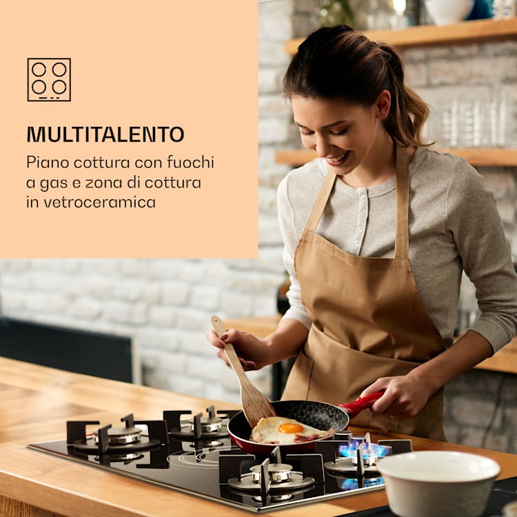 MultiChef 5 Piano cottura combinato gas/vetroceramica 5 zone 5