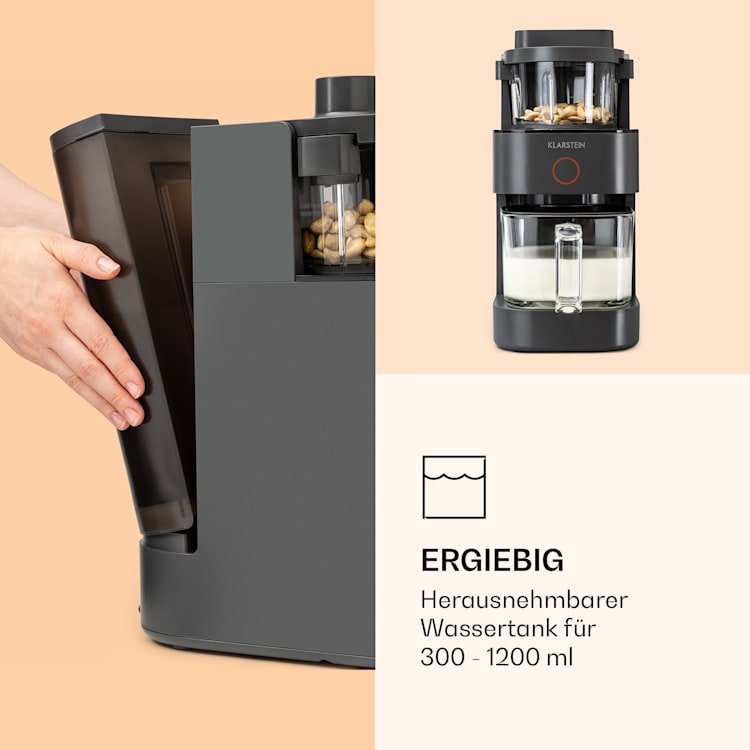Marcia Nussmilchbereiter 300 - 1200 ml 360° Touch Wassertank