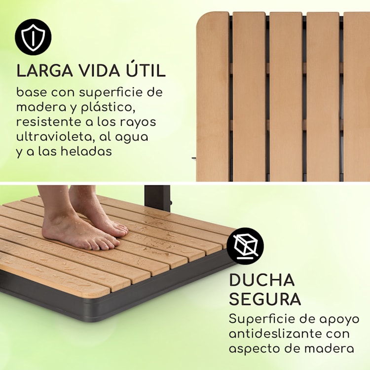 Sumatra Breeze Square Ducha de jardín WPC Aluminio 70 x 55 cm cuadrada Square | Negro