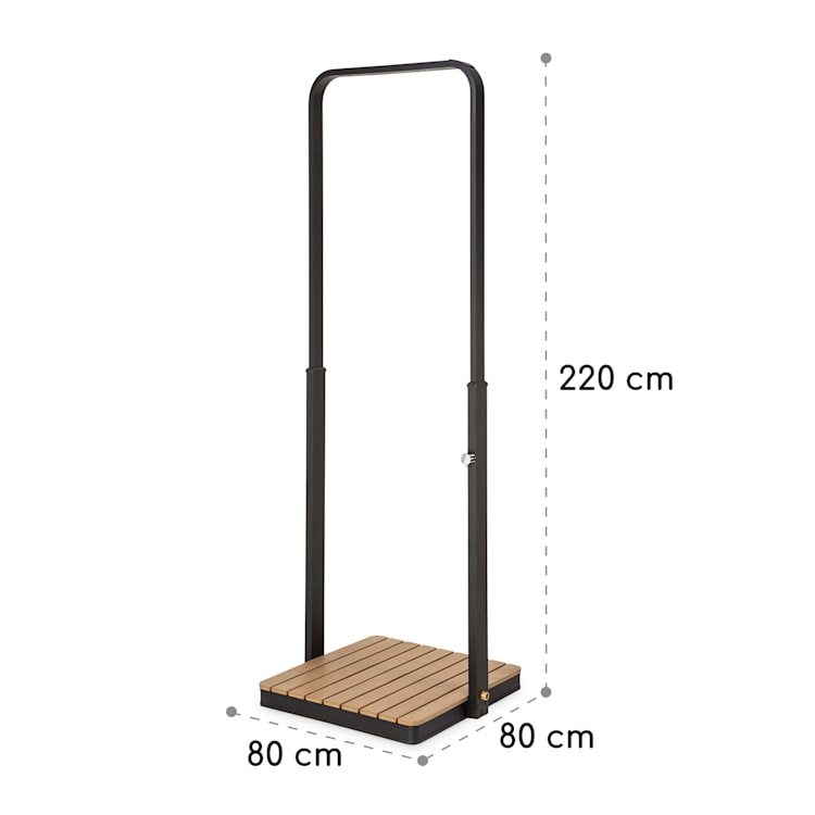Sumatra Breeze Square Gartendusche WPC Aluminium 70x55cm eckig Square | Schwarz