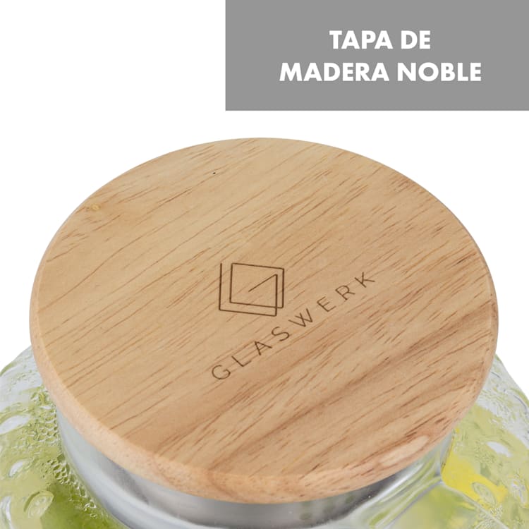 Jarra para agua Glaswerk Livenza 1,9 litros vidrio borosilicato colador de acero inoxidable tapa 1,9 Ltr