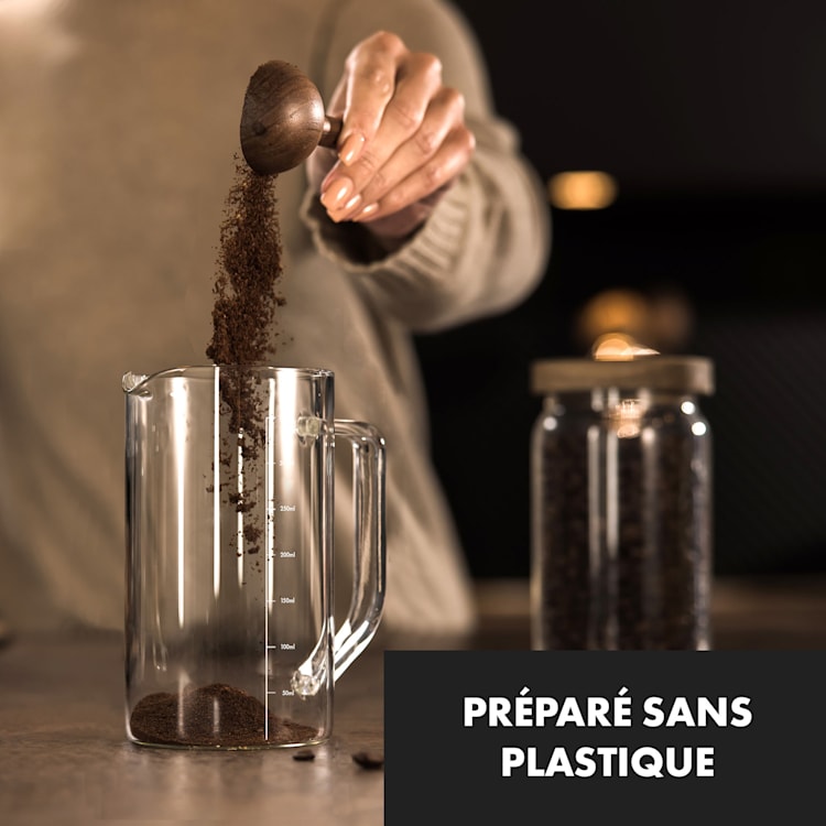 Glaswerk Ristretto Presse française 0,35 litre verre borosilicaté inox bois de noyer 350 ml