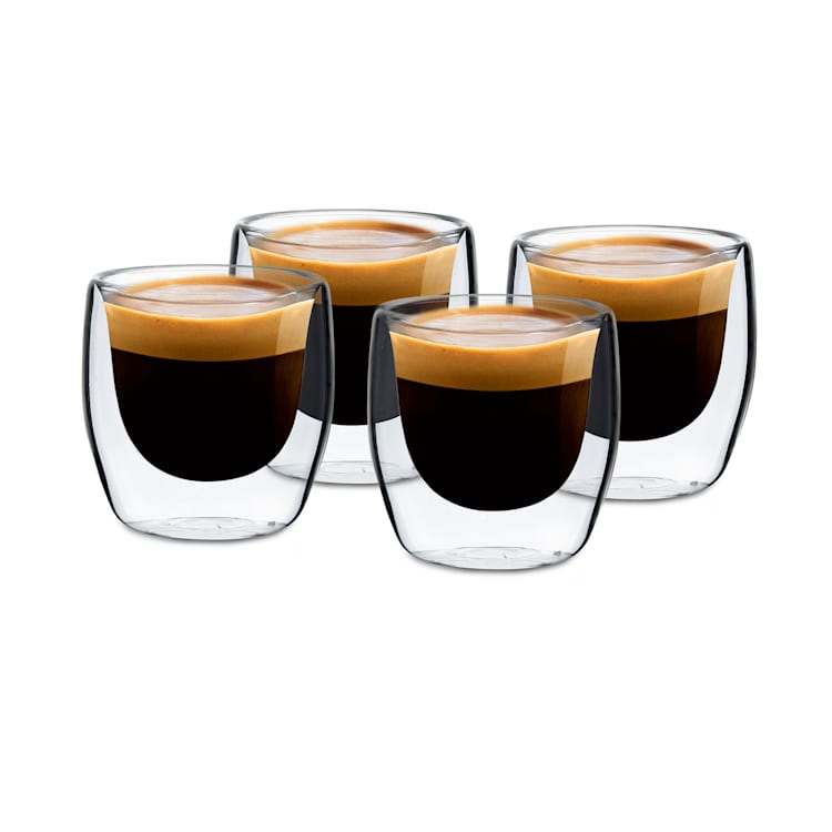 Vienna verres thermos à double paroi en verre borosilicaté fait main 80 ml