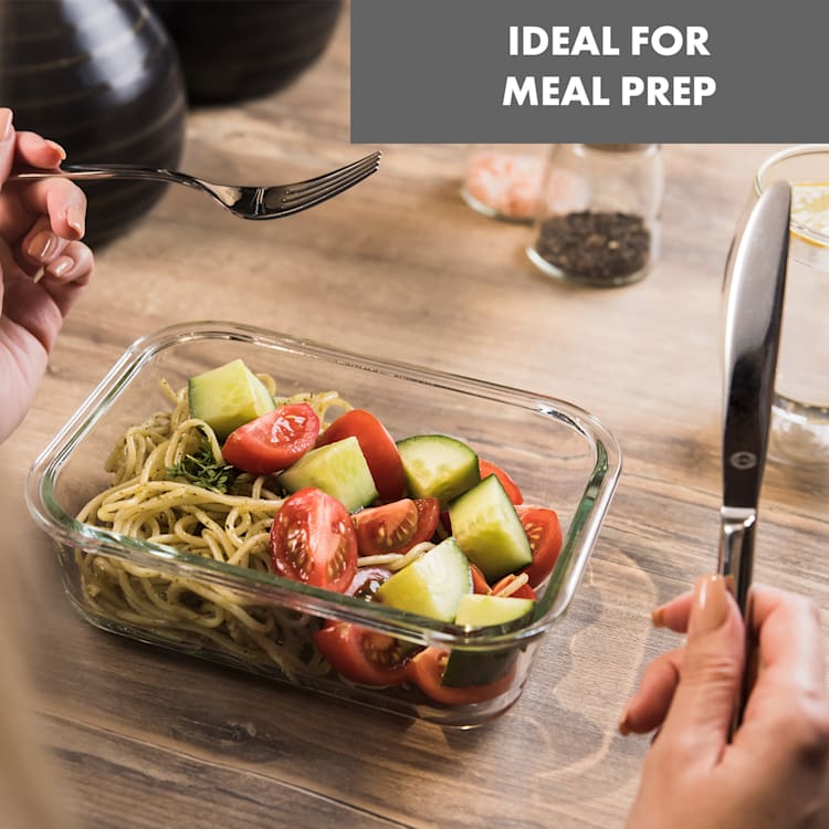 Jardine Juego de 3 fiambreras 1 compartimento 1040 ml Vidrio de borosilicato Tapa