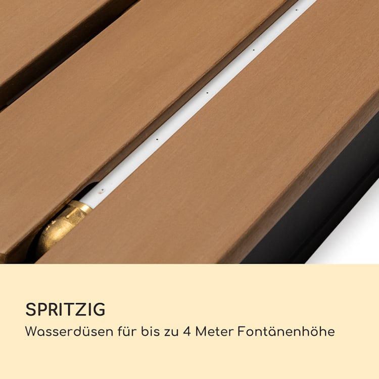 Cool Breeze Gartendusche WPC Aluminium Holzoptik Tragegriff Eckig