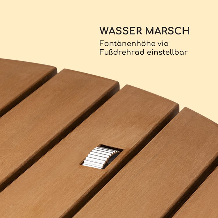 Cool Breeze Gartendusche WPC Aluminium Holzoptik Tragegriff Rund
