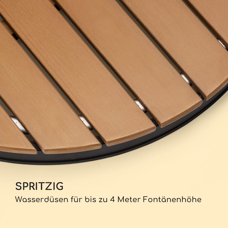 Cool Breeze Gartendusche WPC Aluminium Holzoptik Tragegriff Rund