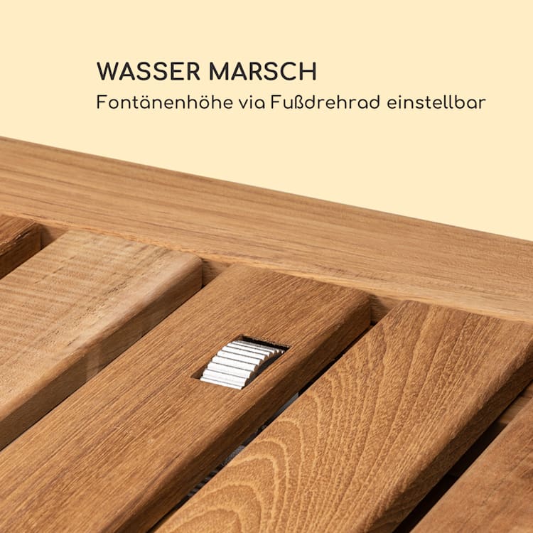 Cool Breeze Gartendusche Aluminium Teakholz Tragegriff Eckig