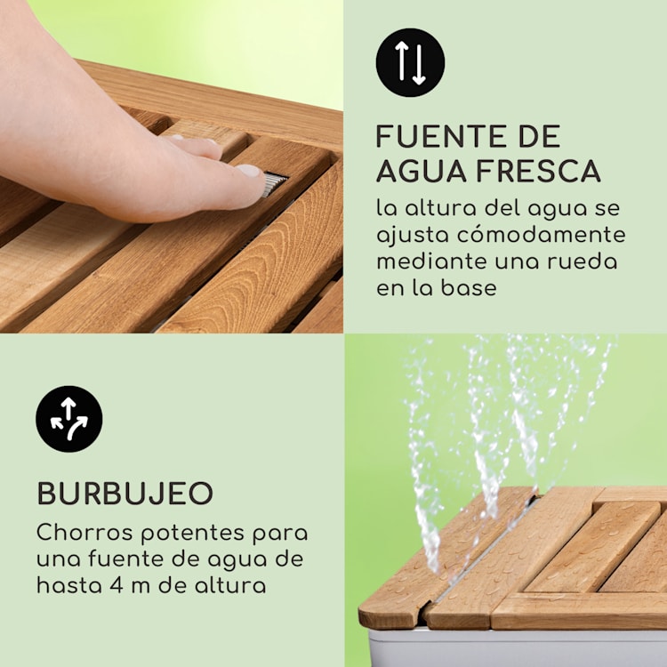 Sumatra Teak Square ducha de jardín aluminio madera de teca asa de transporte Square | Plata