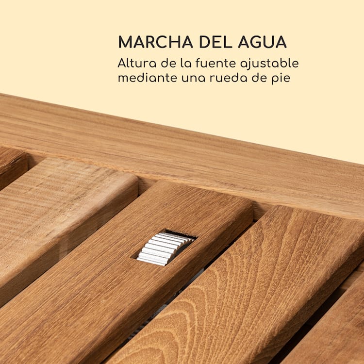 Cool Breeze ducha de jardín aluminio madera de teca asa de transporte Angular