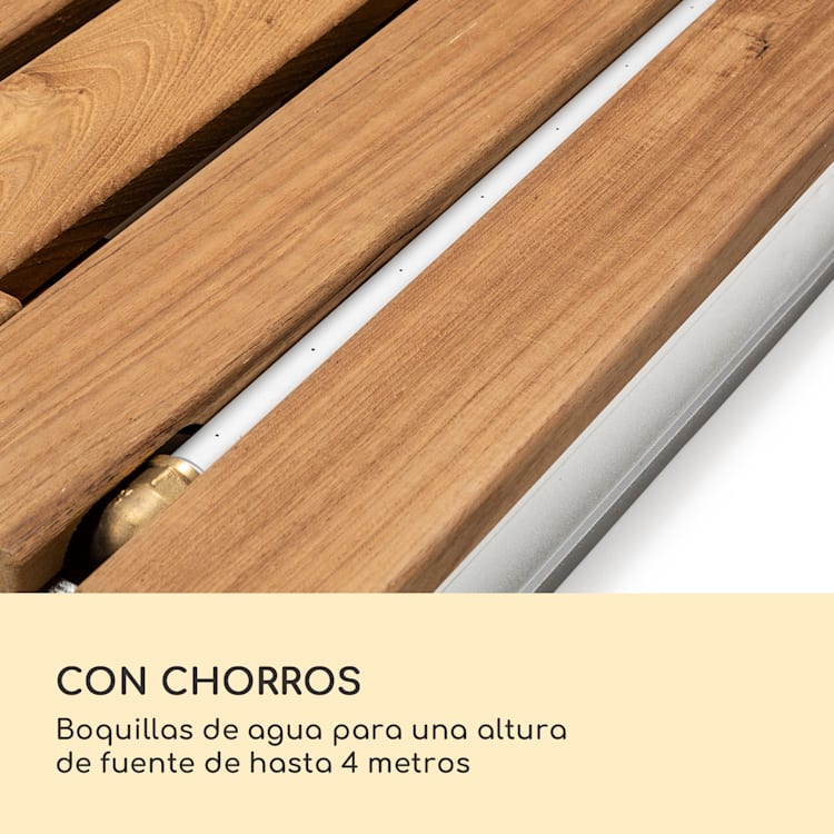 Cool Breeze ducha de jardín aluminio madera de teca asa de transporte Angular