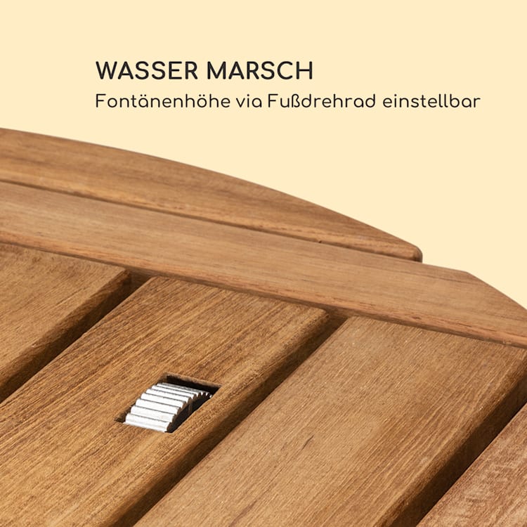 Cool Breeze Gartendusche Aluminium Teakholz Tragegriff Rund
