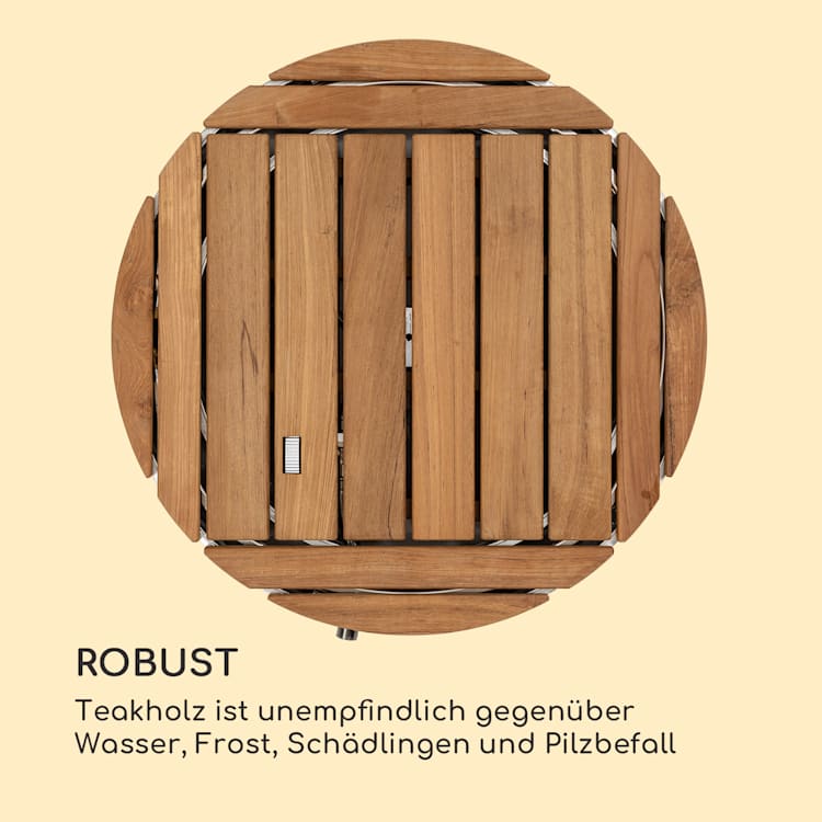 Cool Breeze Gartendusche Aluminium Teakholz Tragegriff Rund