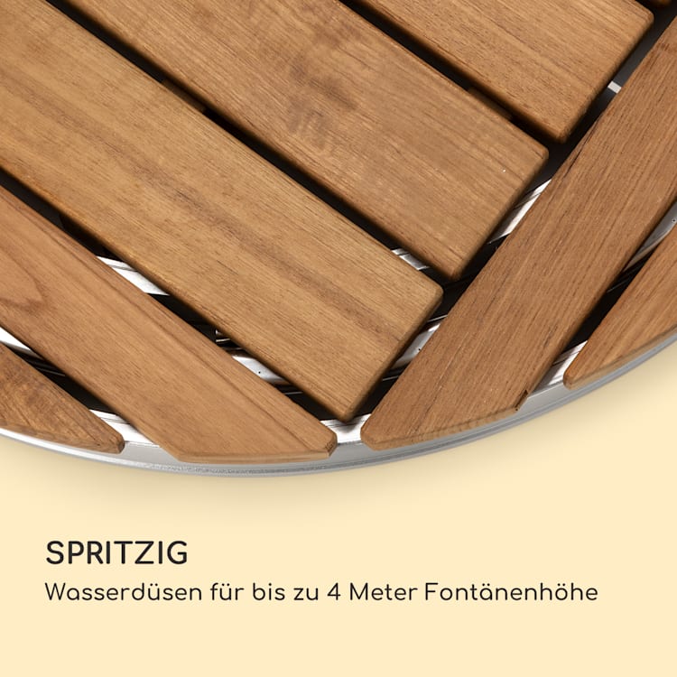 Cool Breeze Gartendusche Aluminium Teakholz Tragegriff Rund