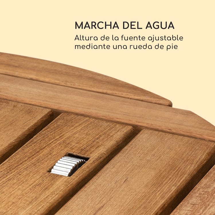 Cool Breeze ducha de jardín aluminio madera de teca asa de transporte Redondo