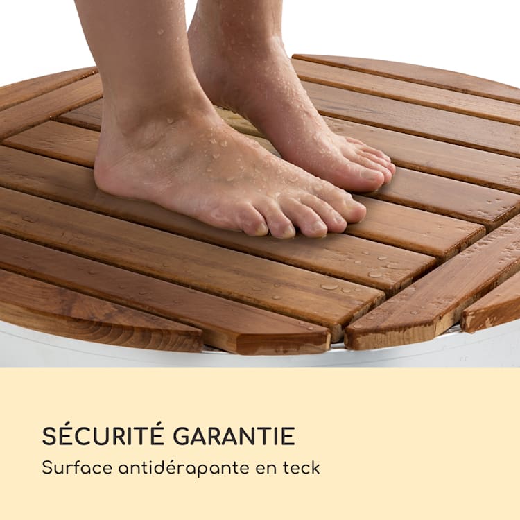 Cool Breeze tuindouche aluminium teakhout draaggreep Rond