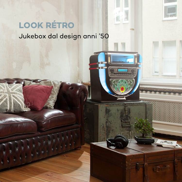 Jukebox Graceland Mini lettore CD giradischi DAB+/FM Radio LED