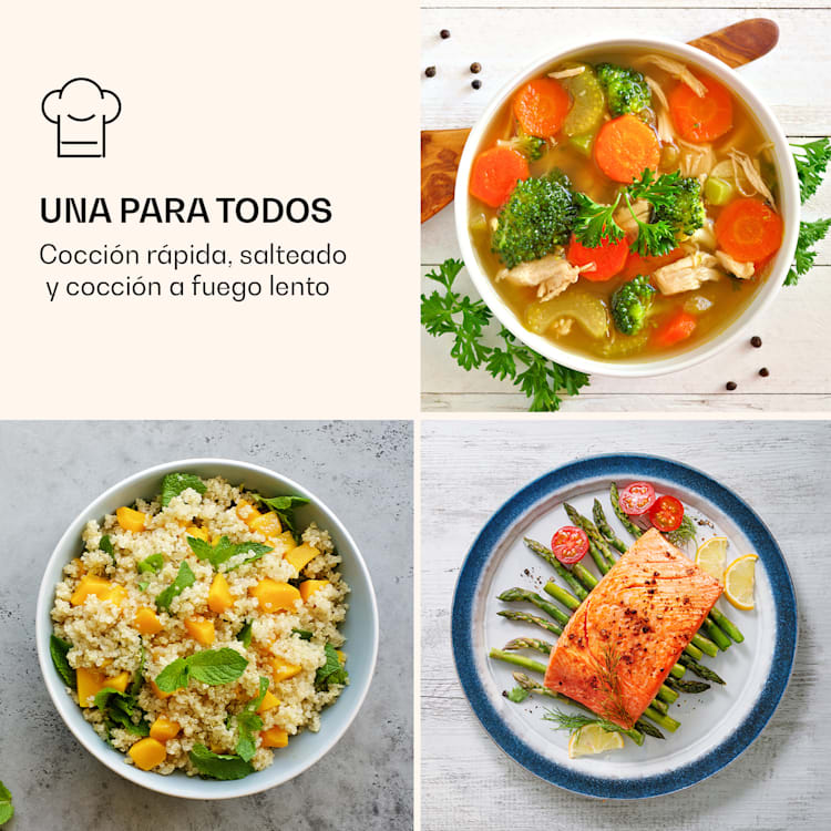 Quick Cook olla multifuncional 1000 vatios 4,8 litros 15 programas de cocción