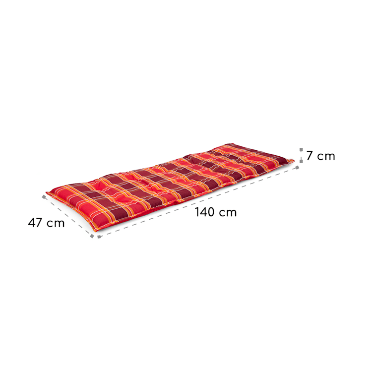 Sylt Bankkissen Polsterauflage Schaumstoffkern Polyester L | Rot