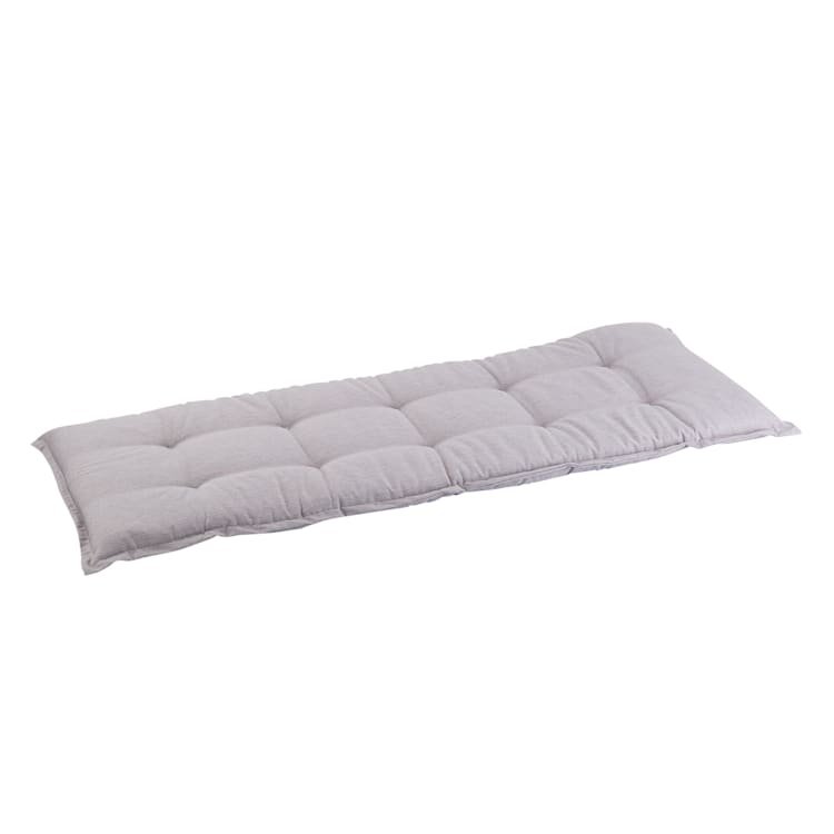 Naxos Bankkissen Polsterauflage Schaumstoffkern Strukturpolyester 140x7x49cm 140 x 7 x 49 cm | Grau