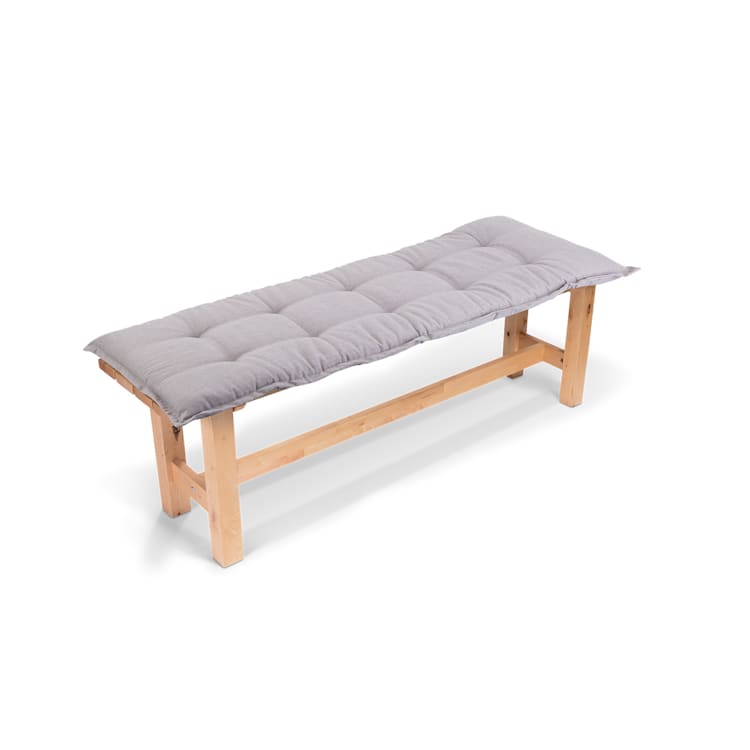 Naxos Bankkissen Polsterauflage Schaumstoffkern Strukturpolyester 140x7x49cm 140 x 7 x 49 cm | Grau