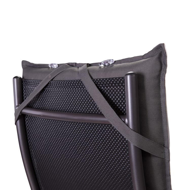 Sylt Almofada Estofada Almofada de Poltrona Encosto Alto Travesseiros Poliéster 50x120x9cm 4 x assento do banco | Cinza claro / Cinzento