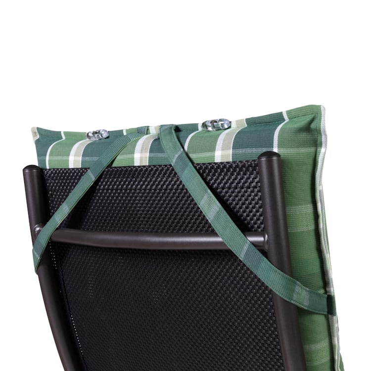 Sylt Dyna fåtöljdyna högryggad huvudkudde polyester 50x120x9cm 4 x sittdyna | Grön / grå