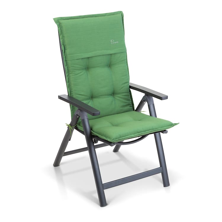 Coburg Polsterauflage Sesselauflage Gartenstuhl Polyester 53x117x9cm 4 x Sitzauflage | Grün